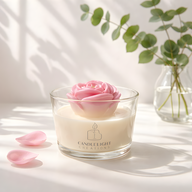 Pink Rose Bloom – 16 oz Soy Candle