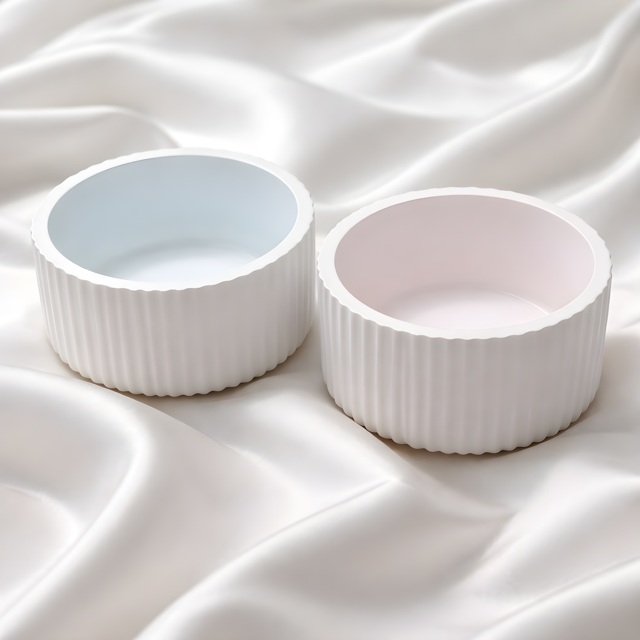 Ribbed Porcelain Candle Jars