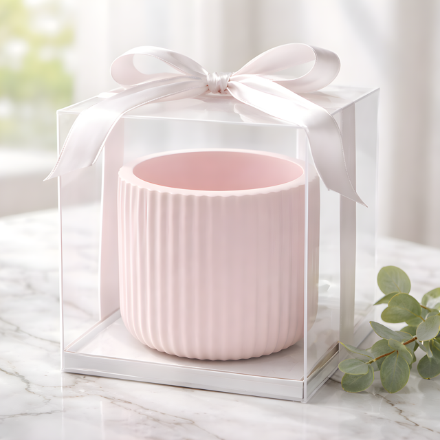 Ribbed Porcelain Candle Jars