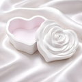 Rose Heart Porcelain Container