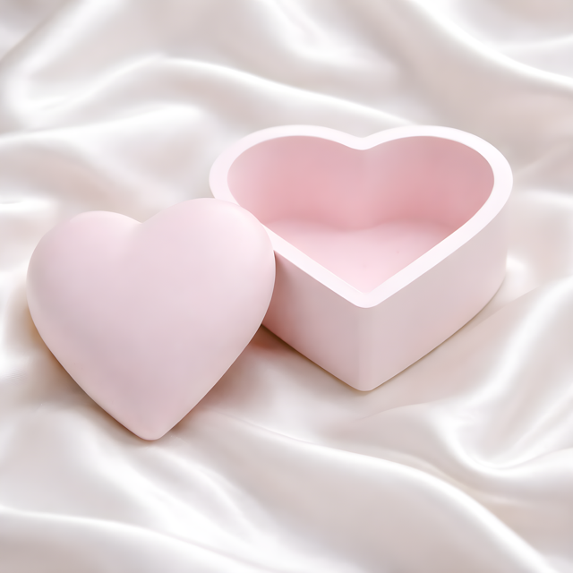 Rose Heart Porcelain Container