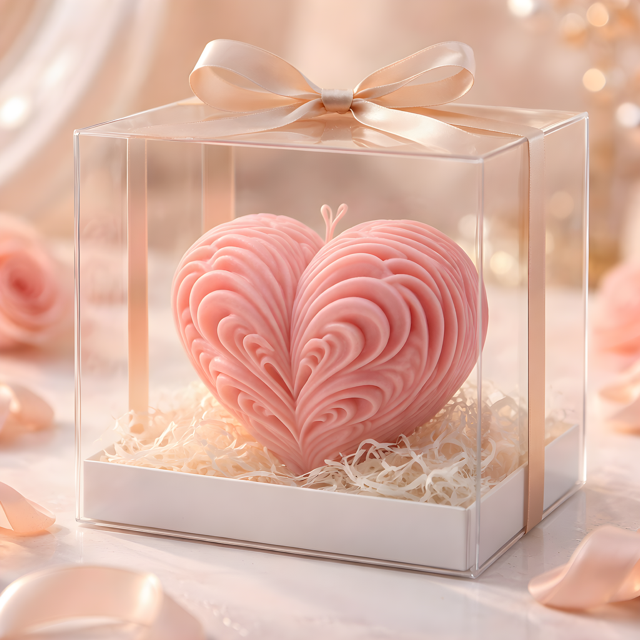 Crimson Heart Candle