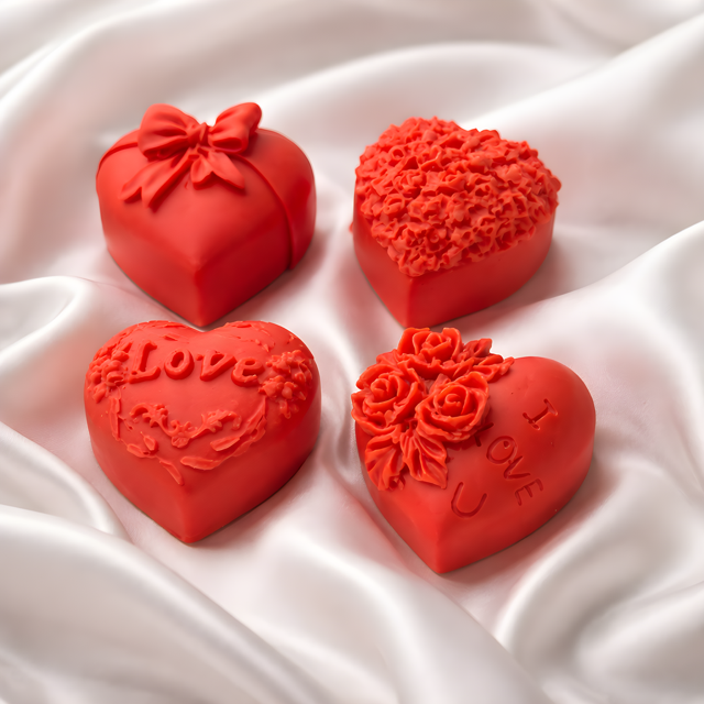 Love Heart Wax Candles