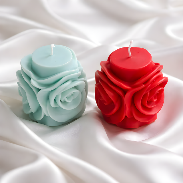 Rose Cube Wax Candles