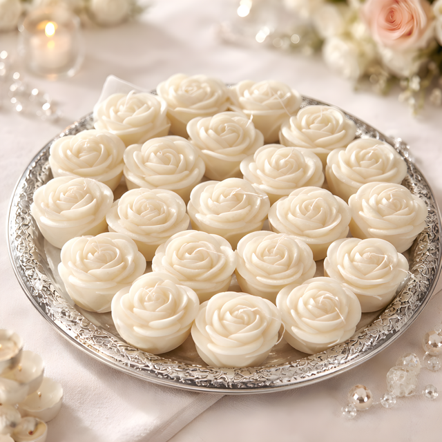 Rose Wax Candles (Set / Individual)