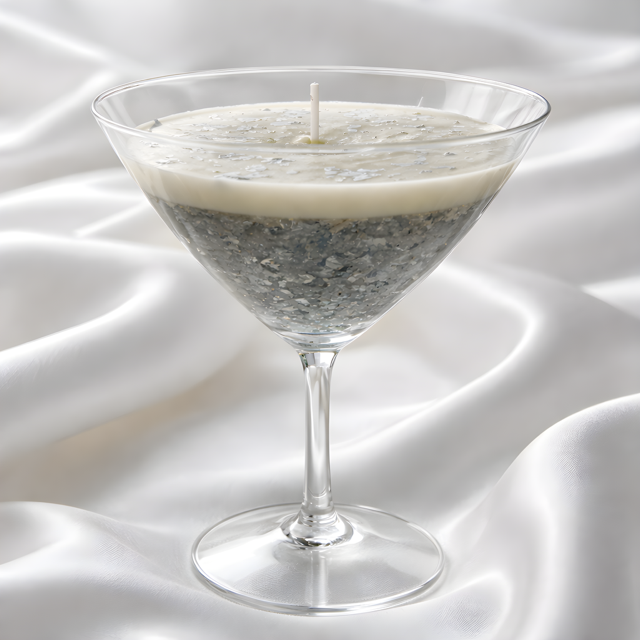 Silver Martini Candle