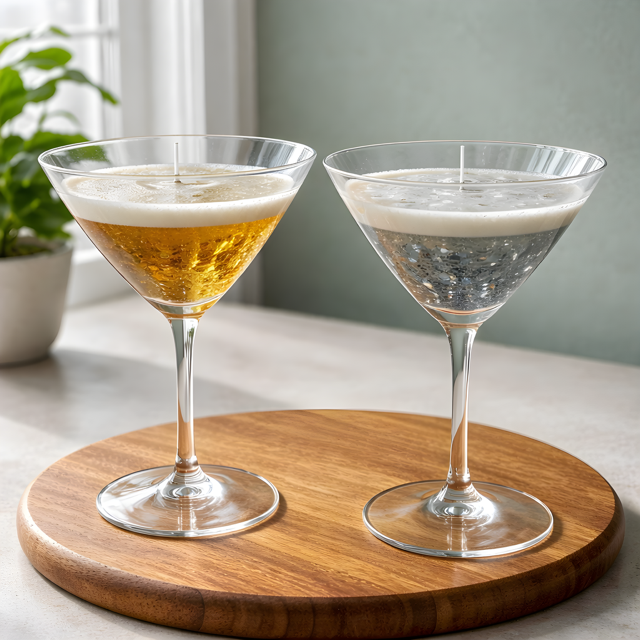 Golden Martini Candle